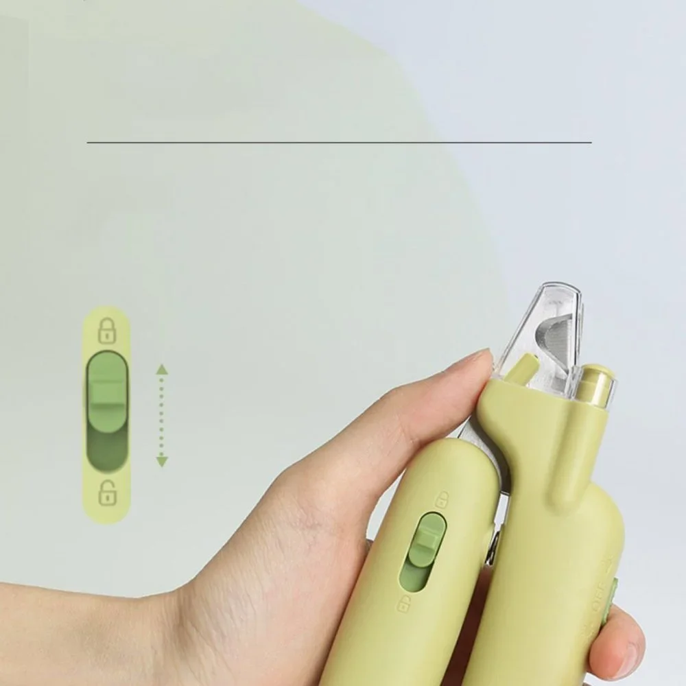 Ergonomic Pet Nail Clipper with LED Light and Safety Guard